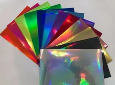 Holographic Rainbow Sign Vinyl, SHEETS, Oil slick, Free S&H, OilSlick, 8" x 12 "