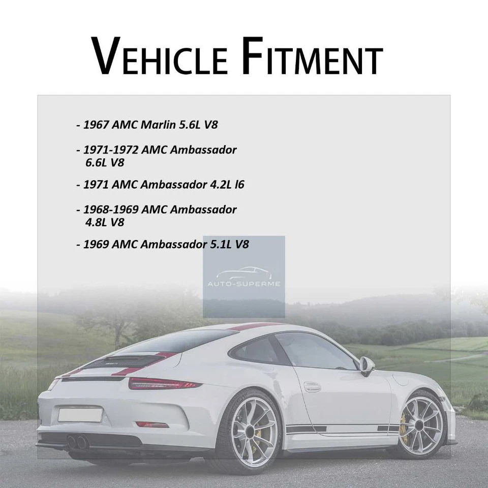 Kit manguera freno delantero trasero línea 4 piezas para AMC American 1966-1968 Foto 3 de 4