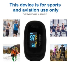 Finger Pulse Oximeter Meter SpO2 Heart Rate Monitor Blood Oxygen Saturation FDA