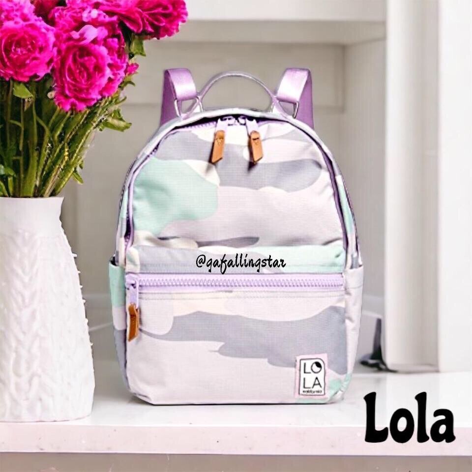?LoLa Mondo Starchild Pastel Camo Backpack LOLA Mondo Phantasm Large Drawstring Backpack Pink/Camo for  main image 3