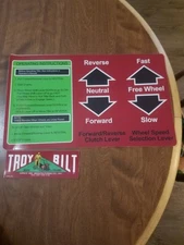 TROY-BILT HORSE MODEL TILLER TINE HOOD DECALS