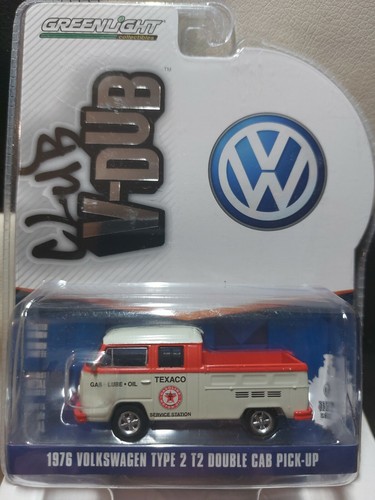  Greenlight 1/64 🇨🇵 V-Dub Volkswagen 1976 double cab texaco série 12 - Photo 1/6