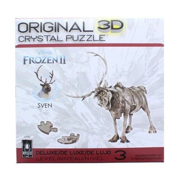 BePuzzled 3D Crystal Puzzle - Disney Frozen II - Sven the Reindeer - 72 Pcs 