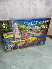 New Pink Sky Street Cafe 1000pc Jigsaw Puzzle gift 26" x 19"