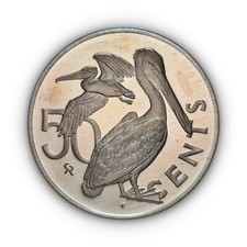 BRITISH VIRGIN ISLANDS. 1973, 50 Cents - Brown Pelican, QEII a