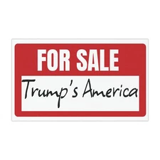 Anti Trump Car Magnet, Trump's America is For Sale, Anti Oligarchy, Resistance