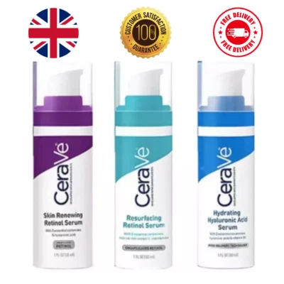 Cerave Resurfacing Skin Renewing Retinol Hydrating Hyaluronic Acid Serum 30ml