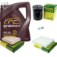 MANN-FILTER Inspektionspaket Mannol 5L Energy 5W-30 FüR Toyota Rav 4 Iii 2.0 4WD