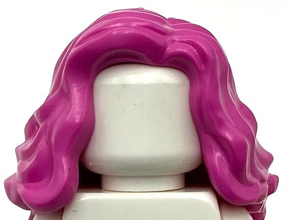 Lego Dark Pink Wavy Mid-Length Hair Female Minifigure