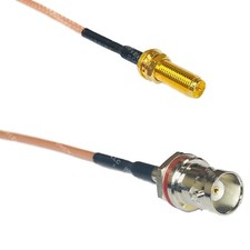 RG316 RP-SMA Female Long to BNC FEMALE SM BULKHEAD RF Cable Rapid-SHIP LOT
