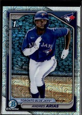 2024 Bowman Chrome #BCP-236 Andres Arias Prospects Mojo Refractor Blue Jays 1st