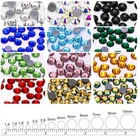 1440pcs SS3~SS20 1.4mm~5mm Hotfix Iron On Crystal Glass Rhinestone Rhinestones
