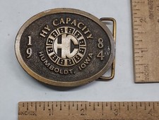 1984 - HC - HY CAPACITY - HUMBOLDT, IOWA - LTD ED - belt BUCKLE -listing 7489