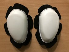 COPPIA SAPONETTE KNEE SLIDER TUTA MOTO PISTA RACING BIANCHE PER TUTA GIMOTO