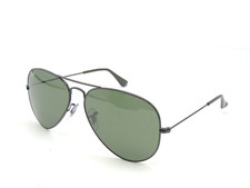 Ray Ban RB 3025 Black Green Aviator Sunglasses 58 14 87