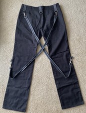 Y2K 90s vintage black glitter Serious Hot topic rave mall goth pants size 9