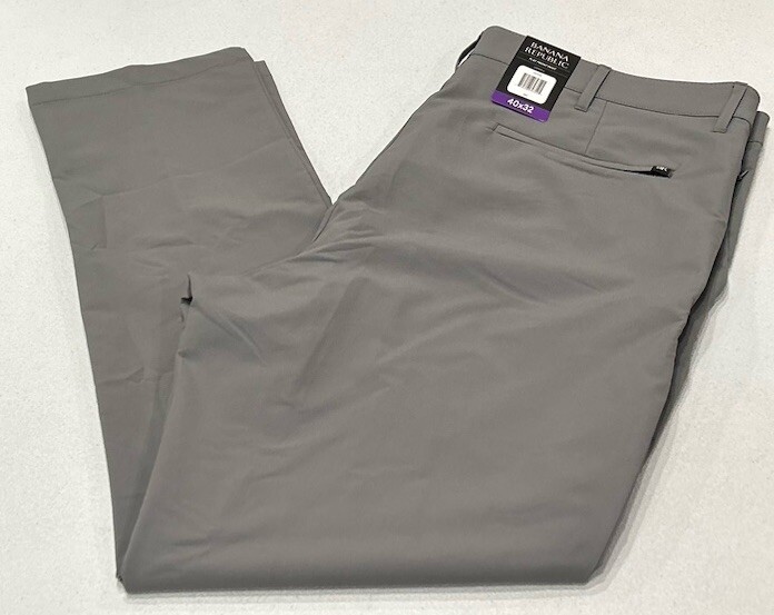 Banana Republic Gray Men's Flat Front Pants Size 40X32