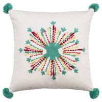 Flower Medallion Throw Pillow (18x18) - Rizzy Home&174; on sale Flower Medallion Throw Pillow (18x18) - Rizzy Home&174; on sale