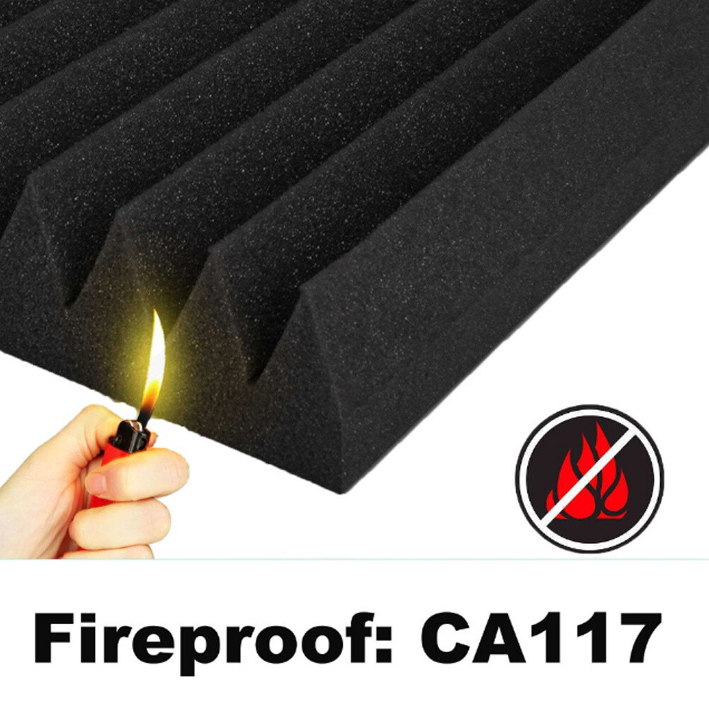 12/24PCS Acoustic Panel Tiles Sound Proofing Foam Pad Home Studio Wall Treatment eBay