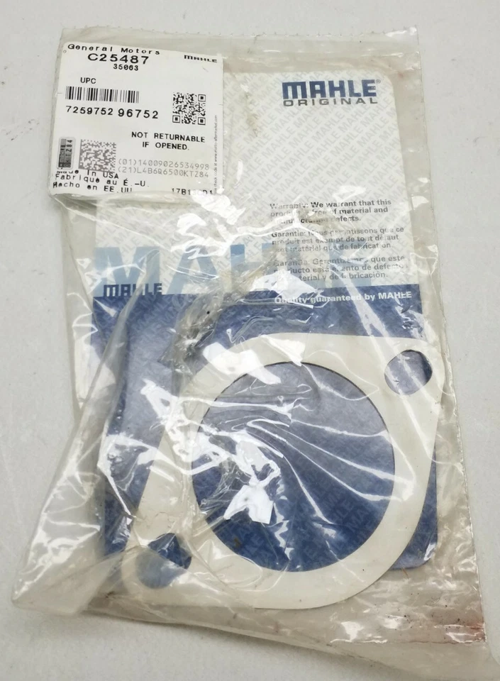 Junta de salida de refrigerante del motor Mahle C25487 hecha en EE. UU. 35063 Foto 3 de 3
