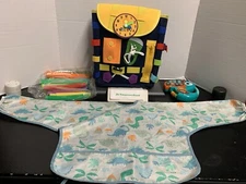 Montessori Busy Board Sensory Learning Backpack W/ Bonuses Pre-Owned EUC 🔥🔥🔥