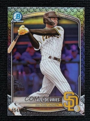 2025 Bowman Chrome Prospects Steel Metal Refractor 54/100 Leo De Vries 1k9t