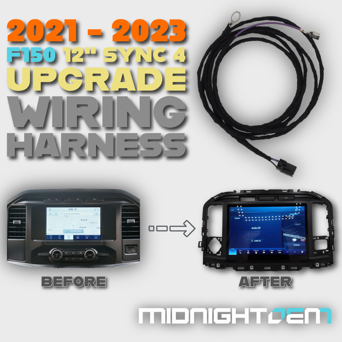 2021 - 2023 F150 12" Sync 4 Display Wiring Harness