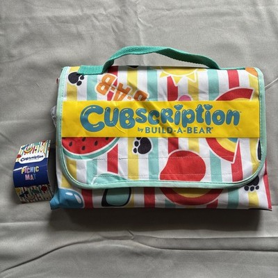 Build A Bear CUBSCRIPTION Summer Spring Large Picnic Mat Colorful Fun EUC