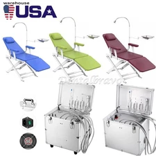 Ergonomic Dental Mobile Chair Folding Silla LED Light/Dental Delivery Unit 4Hole