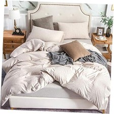 Jersey Knit Duvet Cover Set 100 T-Shirt King Heather Beige No Comforter 
