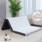 4-inch Full Size Memory Foam Trifold Mattress with Washable Fabric Cover, Fol...
