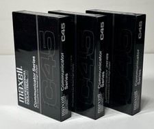 Maxell C45 Communicator Series 3x Cassette Tapes - New Old Stock - Sealed