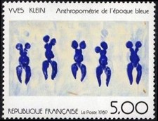 France Yvert Num 2561 ** Tableau Yves Klein  1989