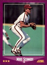 Mike Schmidt 1988 Score #16 Philadelphia Phillies FREE SHIPPING AutographDen
