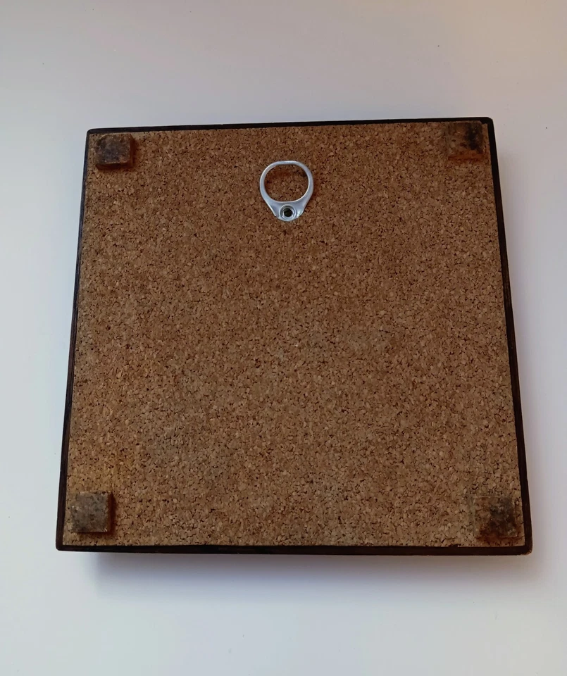 Remache de azulejos y madera hecho a mano colgante o remache cuadrado 7,5 X 7,5 pulgadas verde/marrón Foto 4 de 4