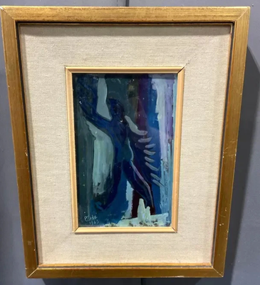 #ad VTG Tuscan Expressionism Oil Painting Italian 1963 Livorno School Signed Pilade $395.00