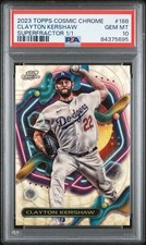 Marketplace image: 2023 Topps Cosmic Chrome Clayton Kershaw #188 Superfractor 1/1 PSA 10