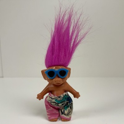 Vintage Etone Korean Troll Doll 4'' - All Original 1960 s Pink Hair