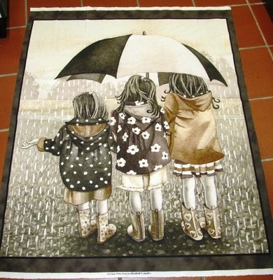 Freunde Friends Forever Kinder Children  Patchworkstoff  Panel 90x110 Baumwolle