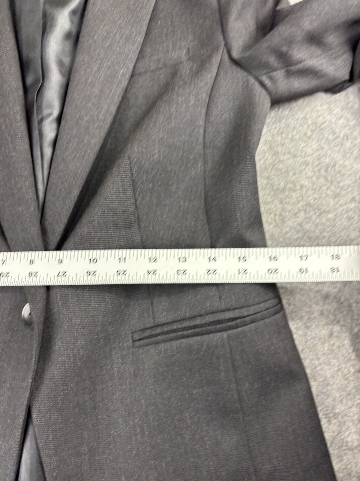 Pendleton Womens 6 Single Button Gray Lined Long … - image 4