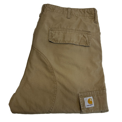 Carhartt Regular Cargo Pant Herren Hose W34 L32 Beige Straight Utility Taschen