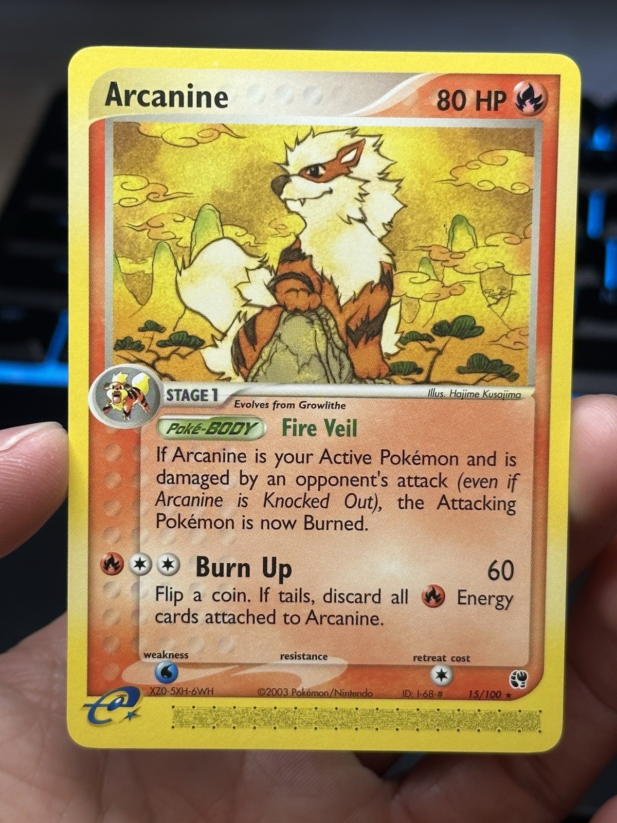 Pokemon TCG Arcanine - Sandstorm 15/100 NM