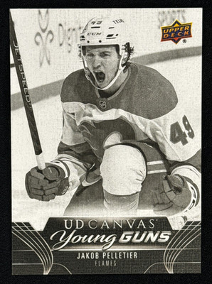 2023-24 UD Series 1 Jakob Pelletier Young Guns Canvas Black & White #C105
