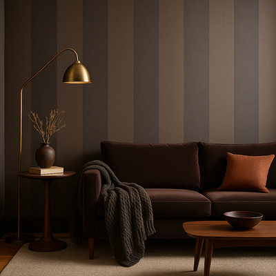 Designers Guild Naroda Schokolade Streifentapete 5m Rolle 5,2qm