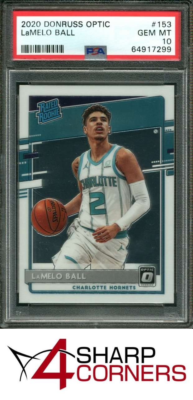 2020 PANINI DONRUSS OPTIC #153 LaMELO BALL RC RATED ROOKIE PSA 10