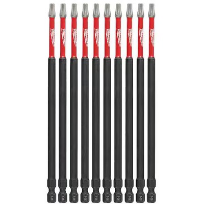 Milwaukee Tool 48-32-4246 Shockwave 6'' Impact Torx T25 Power Bits (10 Pk)