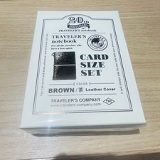 TRAVELERS Notebook Brown Limited Card Size 20th Anniversary Set New