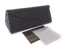 Authentic Gucci GG Monogram Fold-Over Eyeglass Sunglass Case w/Cleaning Cloth