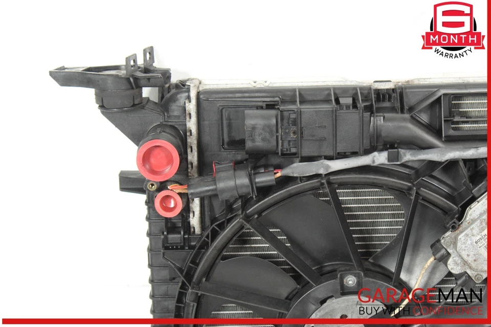 Радиатор охлаждения двигателя 09–17 Audi S4 S5 Q5 с вентилятором в сборе изготовитель оборудования - Изображение 2 из 4