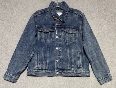 NEW Love In Faith Amazing Grace Acid Wash Denim Jean Jacket Womens Small